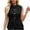 Black, variant on Women's Fashion Casual Wash Sleeveless Round Neck Denim