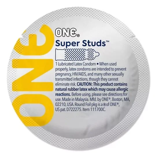 Super Studs Lubricated Latex Bulk Condoms - 12 Condoms