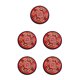 thumbnail image 2 of Matsuzay Posavasos para bebidas, tapete étnico para taza de té, almohadilla bordada, almohadillas aislantes, rojo brillante Type2 NO2, 2 of 6