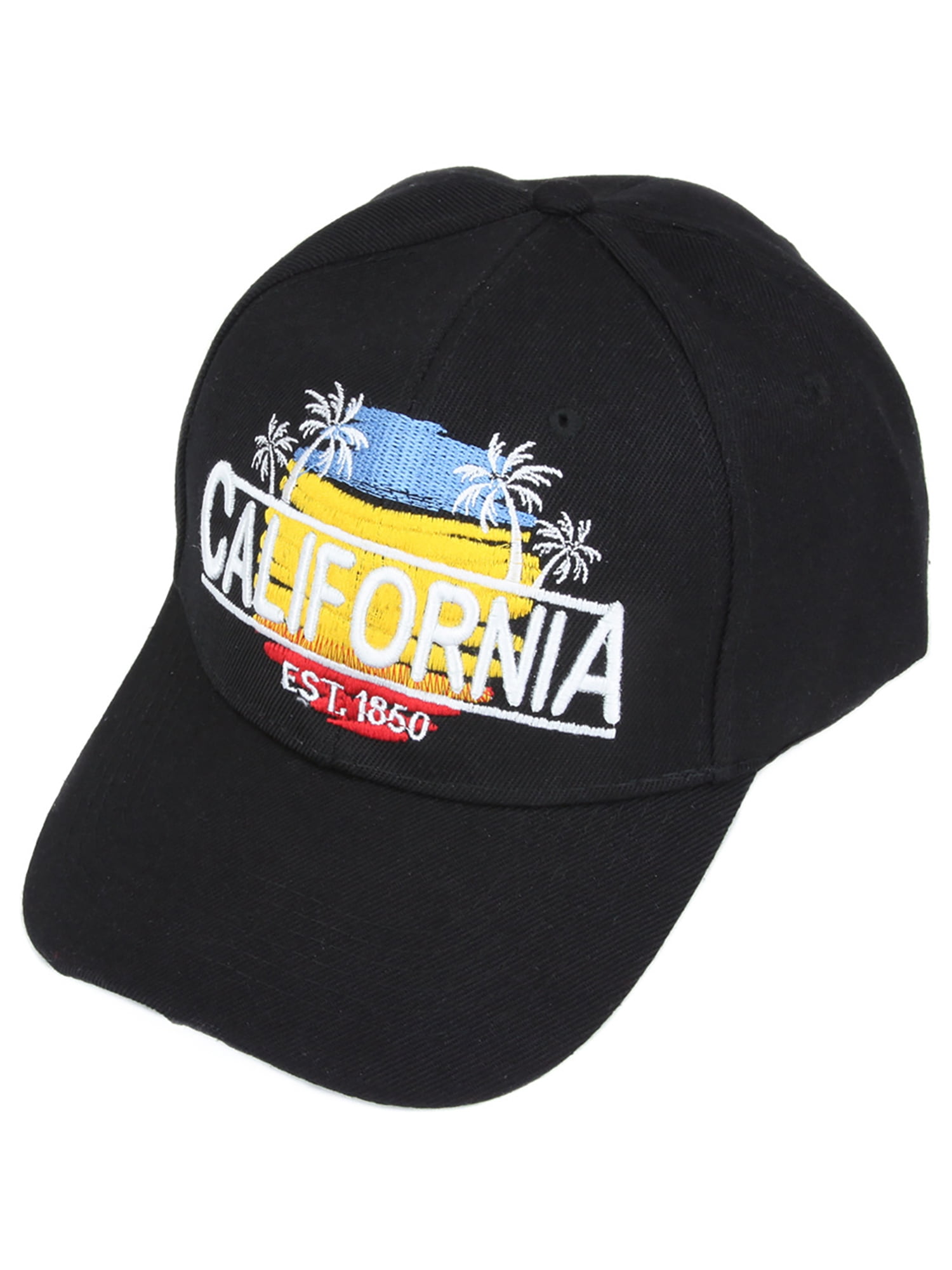 Top Headwear California Palm Tree Sunset Baseball Cap Black Walmart