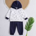 thumbnail image 2 of Karoyedx Toddler Boy Clothes Baby Boys Dinosaur Long Sleeve Hoodie Tops Sweatsuit Pants Winter Outfit Set Black Size,12-18 Months, 2 of 9
