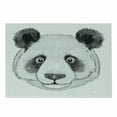 thumbnail image 1 of Animal Cutting Board, Panda Fluffy Fat Hand Drawn Illustration Art, Decorative Tempered Glass Cutting and Serving Board, Small Size, Lime Green White, by Ambesonne, 1 of 1