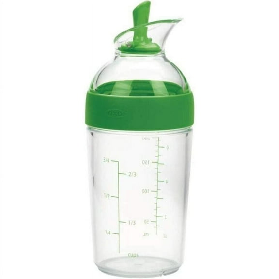 Good Grips – Compact Dressing Shaker – Salad Dressing Shaker – Clear Bottle – Green