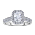 thumbnail image 1 of Sterling Silver With Radiant Center And Cubic Zirconia Engagement Ring, 1 of 2