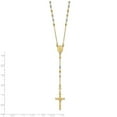 thumbnail image 4 of Auriga 14k Tri-Color Gold Faceted Beads Rosary Necklace 24inch for Women, 4 of 6
