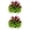 2pcs Persian 15 &Dragon Blood Tree 12 Leaves#1, variant on Artificial Boston Fern with Red Dracaena, Mixed Faux Greenery Bush, Realistic Fake Plant for Indoor Outdoor Porch, Patio, Home and Office Decoration