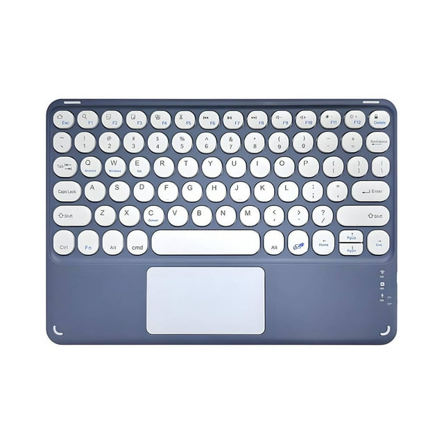 Estbridge Keyboard Bluetooth Strong Pressure Resistance Small Keyboard Perfect Hand-Feel Feedback Wireless Keyboard with Touchpad Style 7