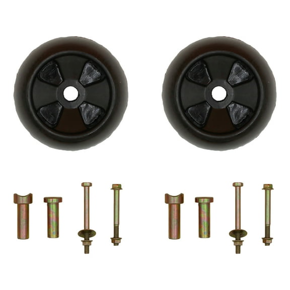 (2) New Deck Wheel / Roller Kits Fits John Deere AM116299 AM133602 Anti Scalp Mower Wheel