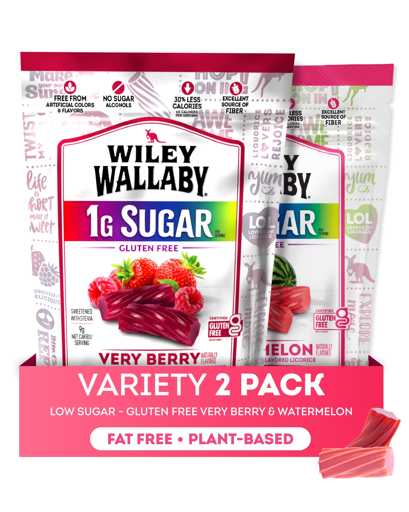 Wiley Wallaby Classic Red Mini Licorice Bites 3.5 Ounce Gourmet