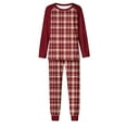 thumbnail image 4 of Christmas Pajamas 2 Piece Sets for Women Soft Loungewear Long Sleeve Plaid Print Tops and Pjs Bottom Pant Outfits (M, Red 09), 4 of 5