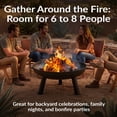 thumbnail image 3 of Union Round Wood-Burning Steel Finish Cast Iron Outdoor Raised Fire Pit Bowl - Black - 30", 3 of 19