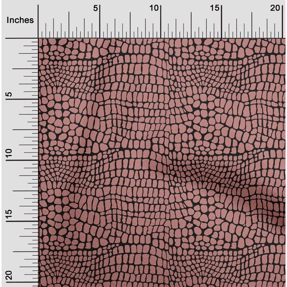oneOone Cotton Flex Dusty Rose Fabric Crocodile Animal Skin Diy Clothing Quilting Fabric Print Fabric By Yard 40 Inch Wide