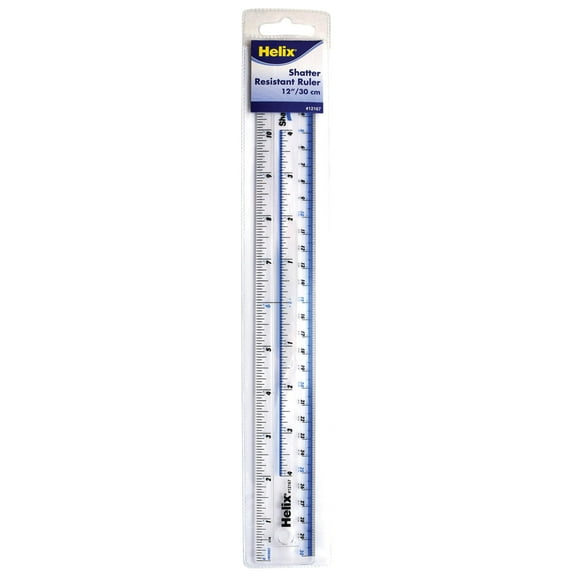 Helix Shatter-Resistant Ruler, 12 in