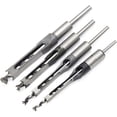 thumbnail image 1 of 4pcs Chisel Set Square Hole Drill Bits(1/4 -1/2 - 5/16 - 3/8 inch), 1 of 5