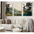 thumbnail image 3 of 3Pcs Christian Boho Wall Art for Living Room Mid-Century Modern Nordic Print Neutral Scripture Canvas Poster Abstract Sun Mountain Bible Verses Picture Painting Wall Decor for Bedroom 16x24in Und, 3 of 7