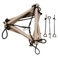 thumbnail image 3 of Swing-N-Slide NE 3023 Triangle Rope Ladder Swing Set Climbing Attachment with Ground Anchors, Brown, 3 of 3