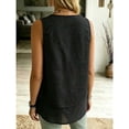 thumbnail image 4 of WCJM Women's Tanks Womens Sleeveless Chiffon Tank Top Double Layers Casual Blouse Lightweight Comfy Basic Tunic Shirts Classic Tops（Black,XL）, 4 of 7