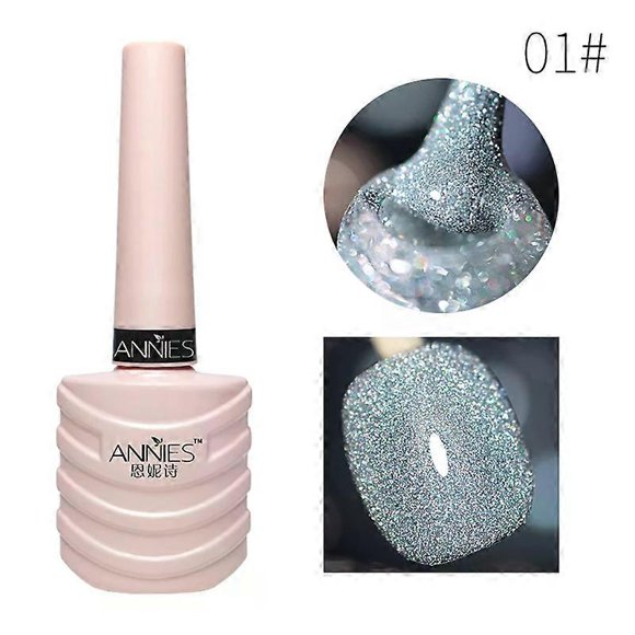 Reflective Sparkling Nail Gel Polish Soak Off UV LED Varnish Iridescent Glitter Diamond Glue Laser Bungee Sparkling Nail Art Gel