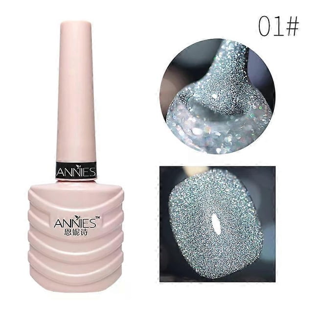 Reflective Sparkling Nail Gel Polish Soak Off UV LED Varnish Iridescent Glitter Diamond Glue Laser Bungee Sparkling Nail Art Gel