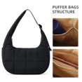 thumbnail image 3 of Bolso Hombro Acolchado La Media para Mujeres () Negros, 3 of 9