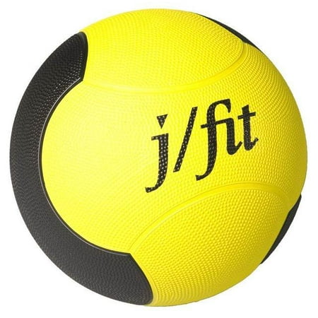 8 lbs. Premium Rubberized Medicine Ball in Yellow & Black