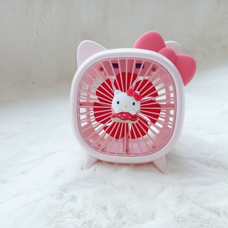

Kawaii Sanrios Cinnamoroll Pochacco Small Fan Anime Kitty Student Dorm Desktop Silent Fan Usb Charging Fan Girl Birthday Gift