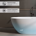 thumbnail image 3 of 66.9" Solid Surface Stone Resin Freestanding Soaker Tub with Thick Edge, Overflow Drain & Matte White Finish - Durable Non-Porous Spa-Style Bathtub for Relaxing Soaks, 3 of 7