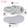 thumbnail image 3 of Jessica Simpson Womens Plush Cross Band Plush Memory Foam Slide Slipper, 3 of 9