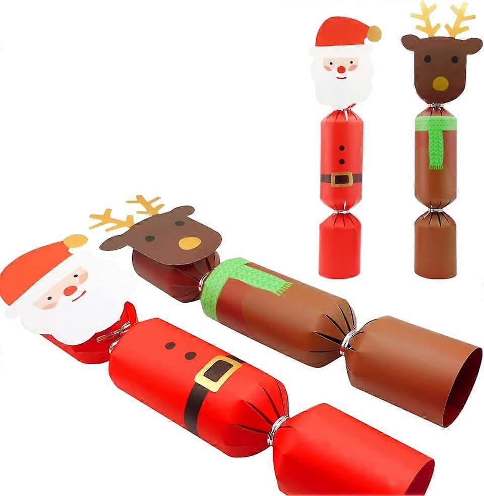 Kit Haz Tus Propias Galletas De Navidad – 15 Cajas De Papel, Tarjetas, Sombreros Y Cintas, Decoración Navideña DIY