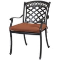 thumbnail image 2 of Shield Outdoor Comfort Care Metal Patio Dining Arm Chair in Black (Set of 6), 2 of 7