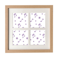 thumbnail image 1 of Cadre Mural avec Notes de Musique Étoiles Violettes pour Table avec 4 Ouvertures pour Photos, 1 of 3