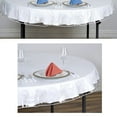 thumbnail image 2 of Oval Window Clear Vinyl Tablecloth Protector Heavy Plastic Table Cover 54" x 72", 2 of 2