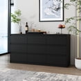 thumbnail image 2 of KULAGAGA Modern 9-Drawer Dresser Chest,63” Wide Storage Organizer with Handle-Free Design for Bedroom, Living Room, or Hallway - Black (63”W x 15.7”D x 31.5”H), 2 of 7