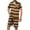 Brown, variant on YABCSAZ Mens Pajama Set Short Slevee V Neck Striped Button Down Shirt Tops and Wide Leg Bermuda Shorts Summer Casual Loose Fit Sleepwear Outfits Home Lounge Set