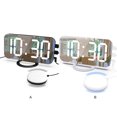 thumbnail image 2 of Mirror eléctrico Vibración USB LED Reloj de 3 engranajes Ajustable Servicio de despertador Relojes de luz de luz para oficina para el hogar Elenxs HA011219-01B, 2 of 7