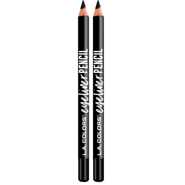 Lápiz delineador de ojos L.A. COLORS Black, 1 ml (paquete de 2)