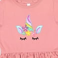 thumbnail image 4 of Inktastic Unicorn Face Girls Toddler Dress, 4 of 5