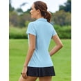 thumbnail image 4 of Pinspark Women Golf Shirts Short Sleeve Polo Lightweight Athletic Tops Tennis Shirts Activewear Shirt, 4 of 5