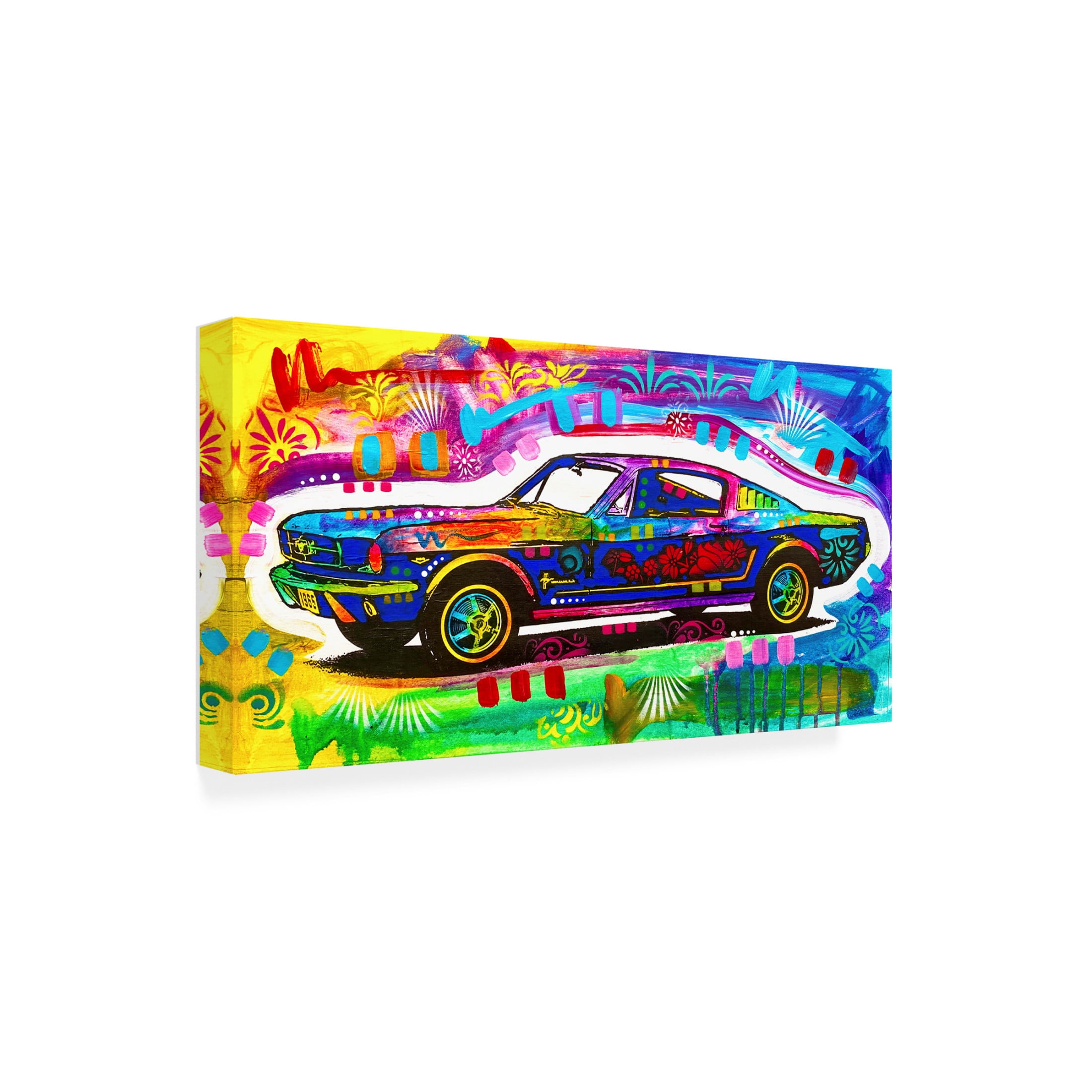 Canvas Wall Art - Dean Russo 'Mustang' Wall Art for Living Room, Bedroom, or Office Décor by Trademark Fine Art - 32 x 16 Inches