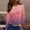 Hot Pink, variant on Womens Yellow Long Sleeve Gradient Top - Polyester Spandex Stretchy Soft Crew Neck, Daily Casual Wear for Spring/Autumn, S to XXL,Size M