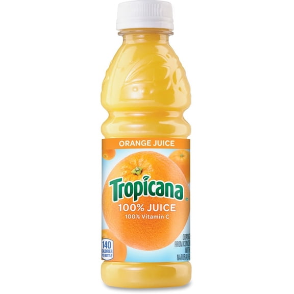 (24 Bottles) Tropicana Orange Juice, 10 fl oz