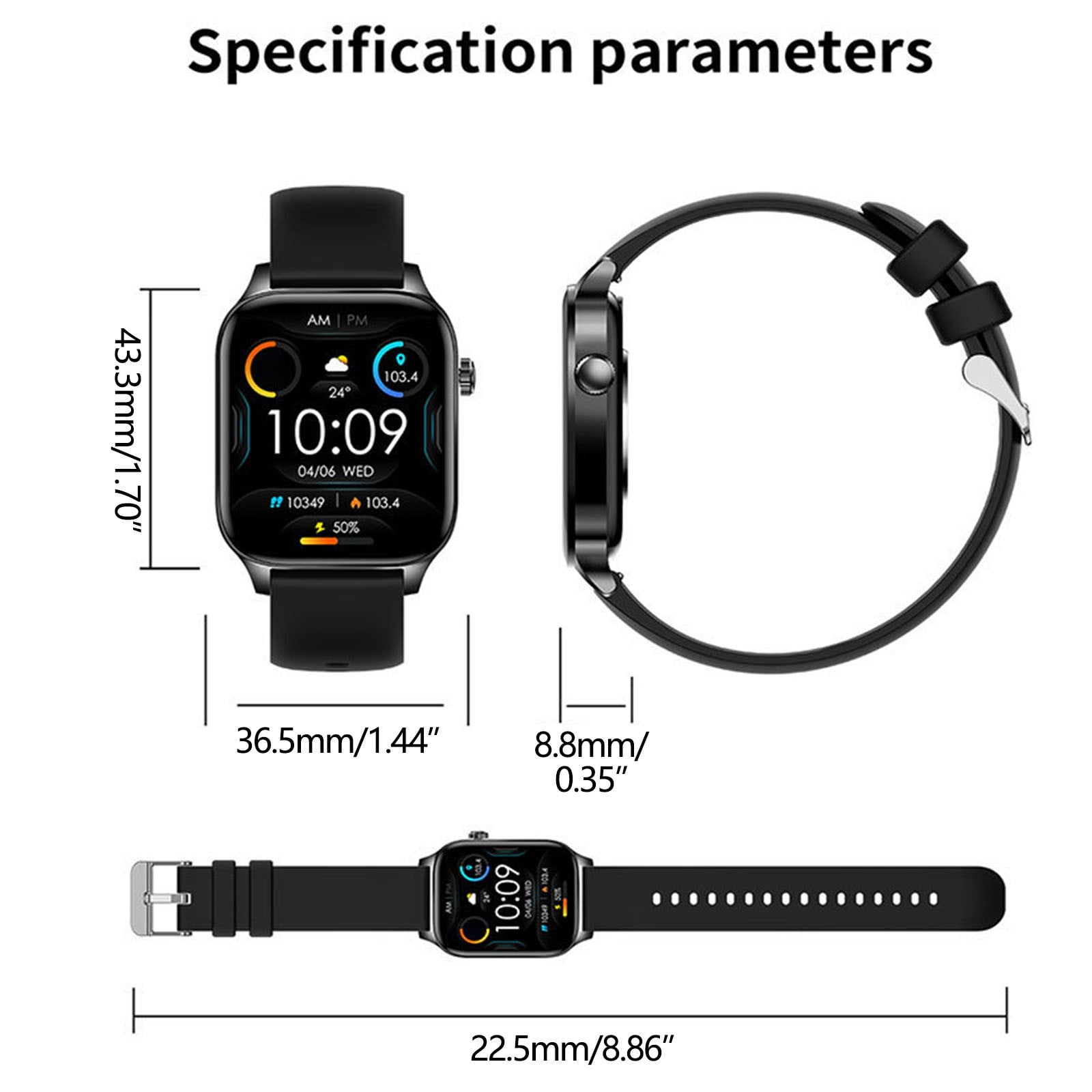 Bdday Smart Watch Full Screen Smart Watches For Android IOS Phones Smart Fitness Watch For Women Man Smartwatch