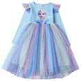 thumbnail image 3 of Princess elsa Dress Up for Little Girls Birthday Dresses Party Christmas Costumes, 3 of 8