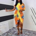 thumbnail image 4 of IROINNID Summer Dresses For Women Sexy Holiday Dress One Shoulder Short Sleeve Printed Dress Summer Saving Sale, 4 of 6