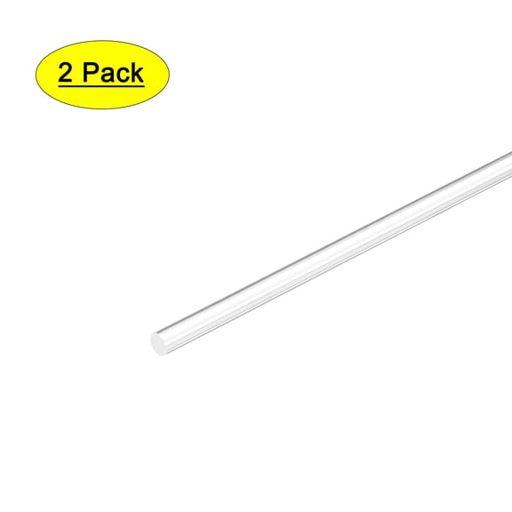 Acrylic Round Rod,5/32" Dia 20" Length,Transparent Clear Plastic Round Rod,Solid PMMA Bar 2pcs