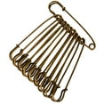thumbnail image 2 of Baitaihem Safety Pins, 3" Large Safety Pins Pack of 50 for Clothes Leather Canvas Blankets Crafts Skirts Kilts, Extra Large Safety Pin Heavy Duty Safety Pins (Brown), 2 of 6
