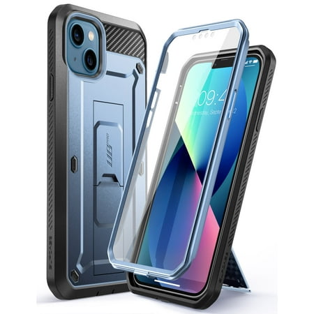 SUPCASE Unicorn Beetle Pro Series Case for iPhone 13 Mini (2021 Release) 5.4 Inch, Built-in Screen Protector Full-Body Rugged Holster Case (Cerulean)