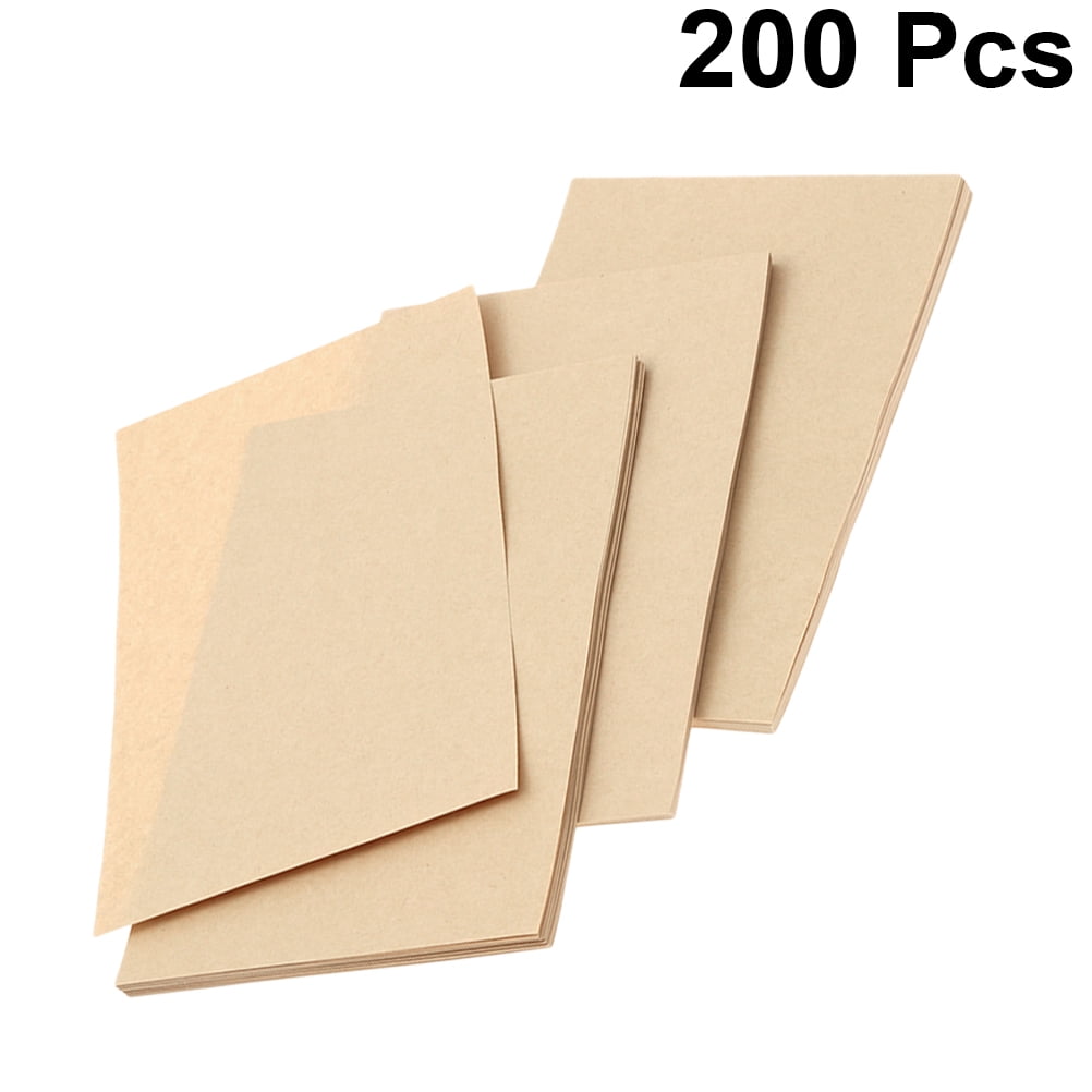 PBPBOX 200Pcs Light Brown Kraft Paper Heavy Duty for Drawing DIY Handmade Projects and Student Art Painting