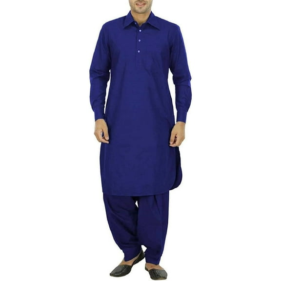 Royal Kurta Men's Linen Pathani Suit