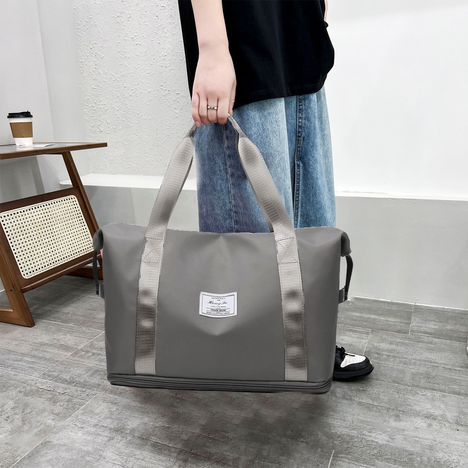 VerPetridure Travel Bag Sport Tote Gym Bag for Women,Foldable Travel Duffel  Bag Shoulder Weekender Overnight Bag for Outdoor Travel Essentials 
